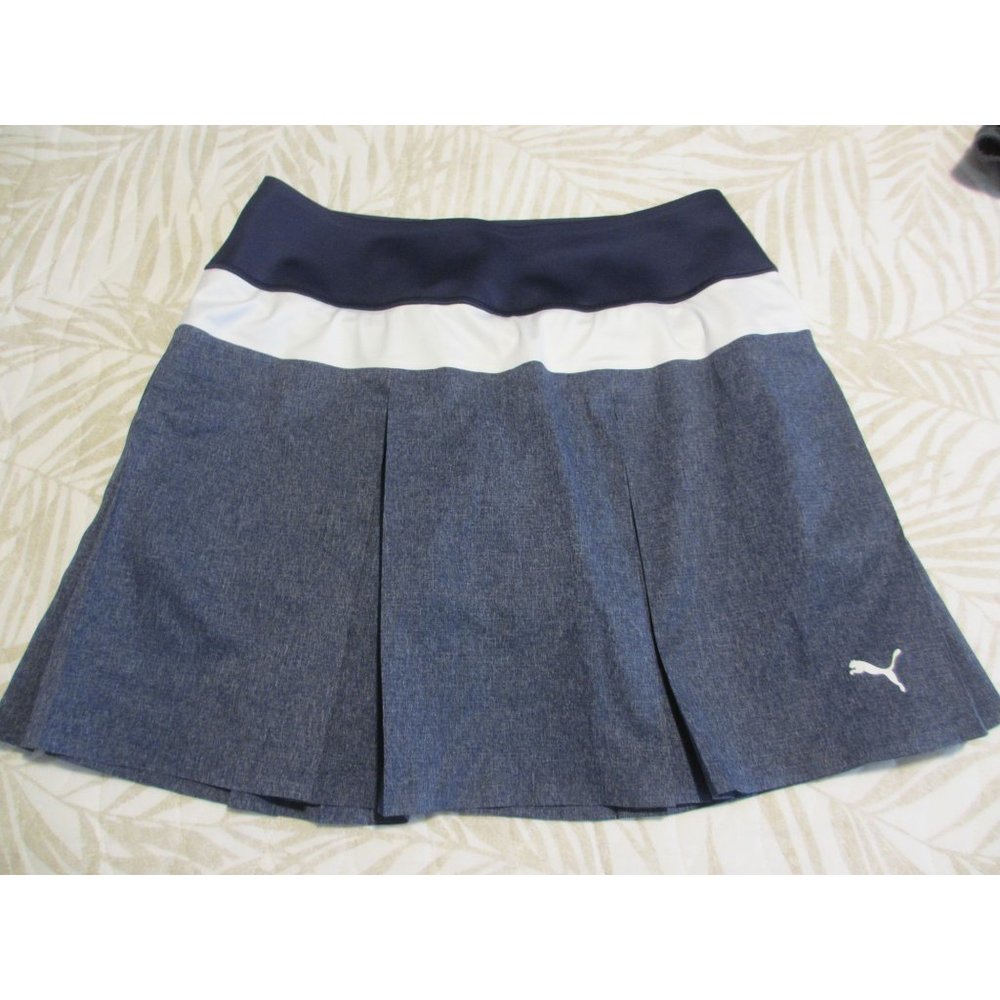 PUMA NAVY BLUE AND WHITE TENNIS SKIRT NWT MEDIUM